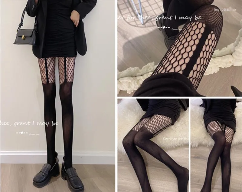 High Waist Fishnet Pantyhose Gothic Nylon Mesh Tights, Slimming Body  Stockings For Women, Sexy Clubwear, Black From Begoodfashion, $21.58