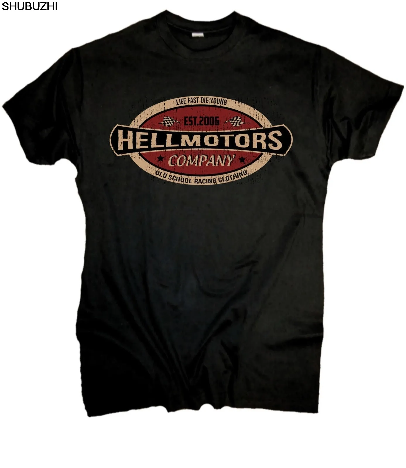 Camisetas masculinas 100% algodão para camisetas HellMotors T-shirt vintage para motociclista US Car V8 und Rockabilly Cooler Look Imprimir camisetas 230511