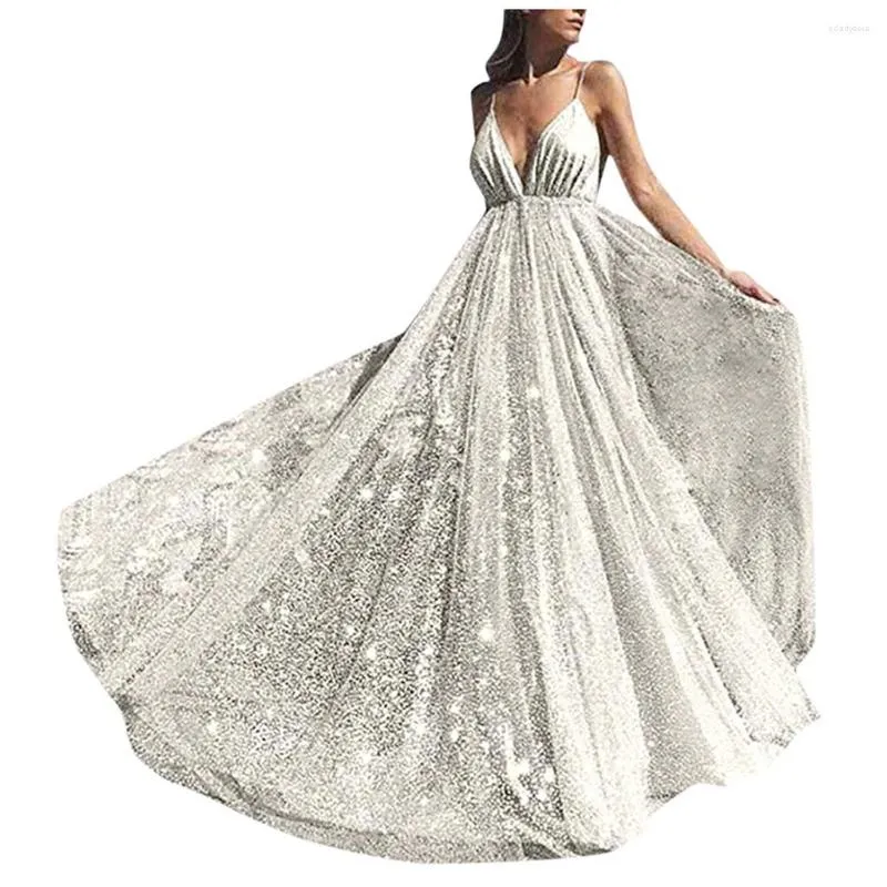 Casual Dresses TMALE Women Bridesmaid Party Ball Prom Gown Long Wedding Fairy Dress Womens Suspender Lace High Waist Evening Formal