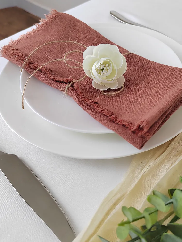 Serviettes De Table En Lin 40x40 Cm - Lot De 6, 80% Lin 20% Coton, Lavables, Pour Fêtes Et Quotidien