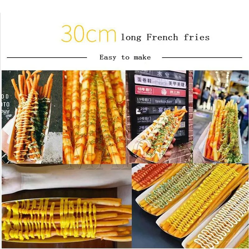 Complete set of equipment for 30cm French fries machine, super long French fries extruder, press