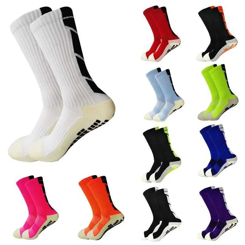 Chaussettes de sport Chaussettes de football pour hommes Chaussettes anti-dérapantes antidérapantes pour Football Basket-ball Sports Cyclisme Chaussettes Grip P230511