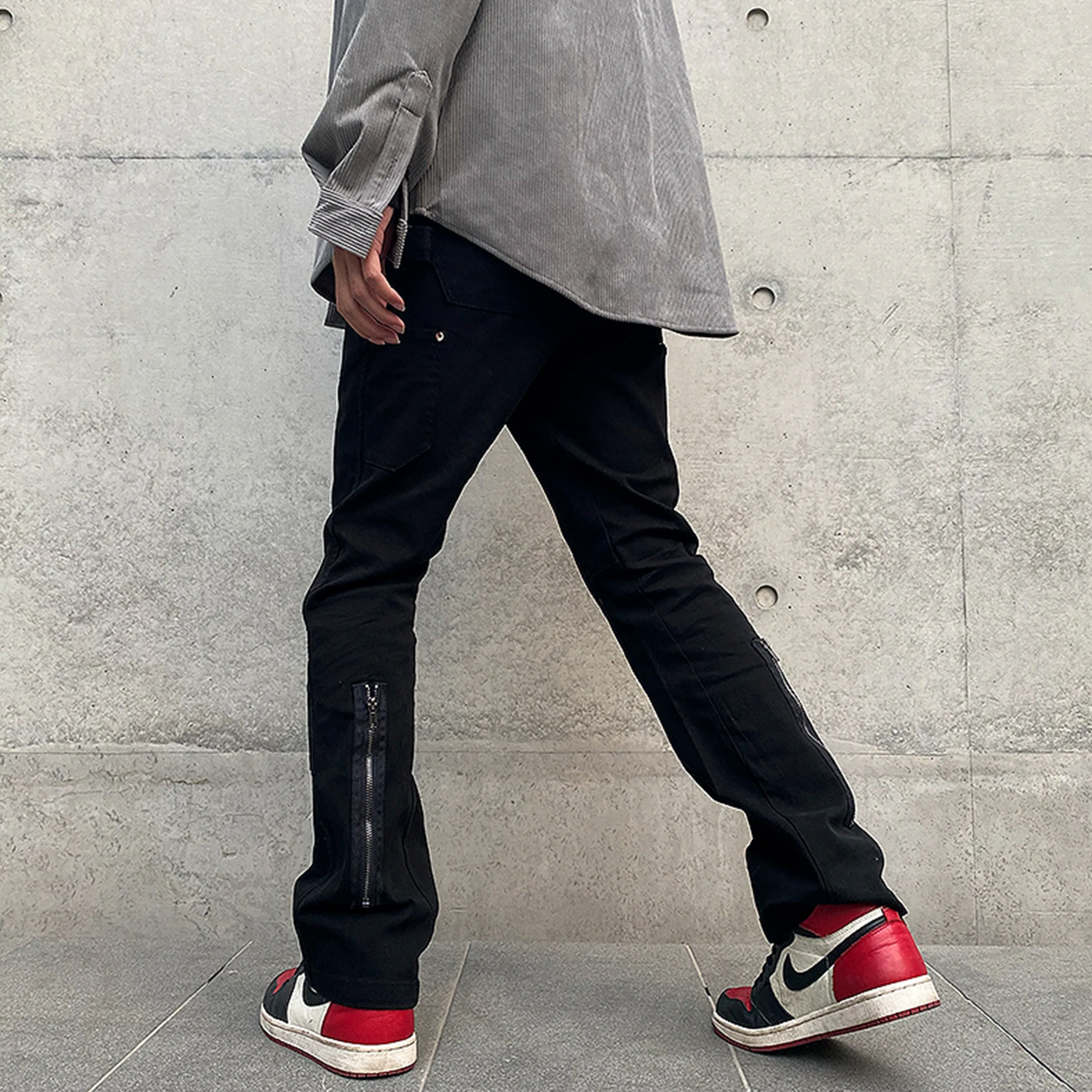 Vibe original calça preta Men calças de calça para homens de grandes dimensões calças de moda de moda de moda masculino calças de rua de hiphop estilo vibe estilo