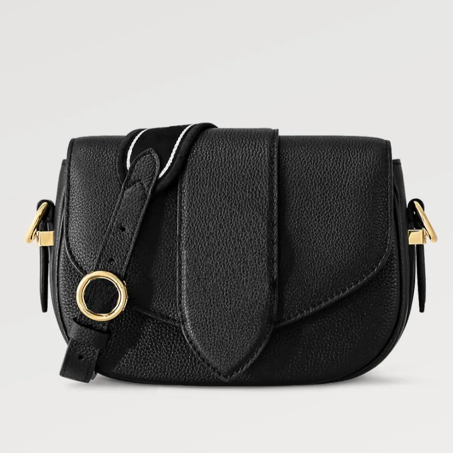 Modna torba Crossbody Torba damska na zewnątrz Solidne metalowe logo Skórzana torba na ramię z siodłem