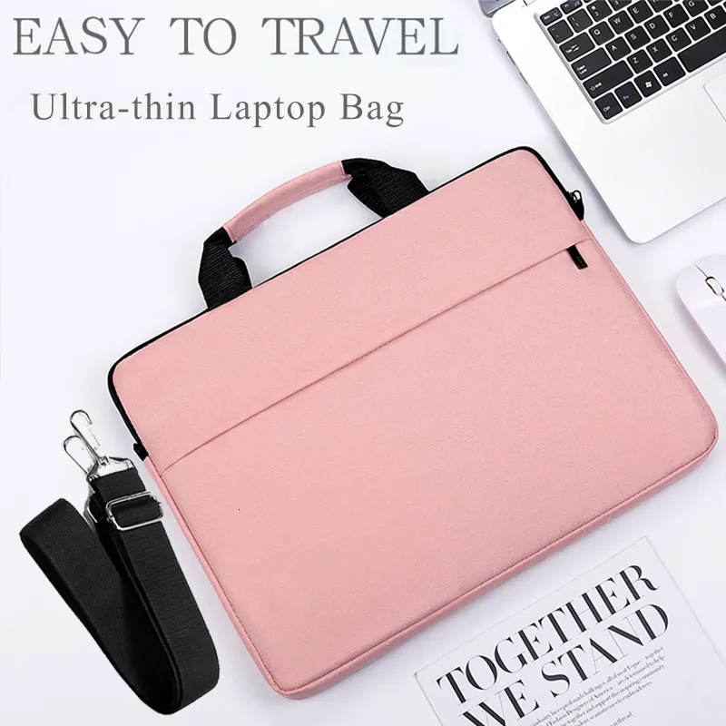 Sacos de laptop 13,3 14,1 15,6 polegadas de luva de notebook Travel Travel Transportando para MacBook Air Pro Impermeável Bolsa de computador portátil 230511