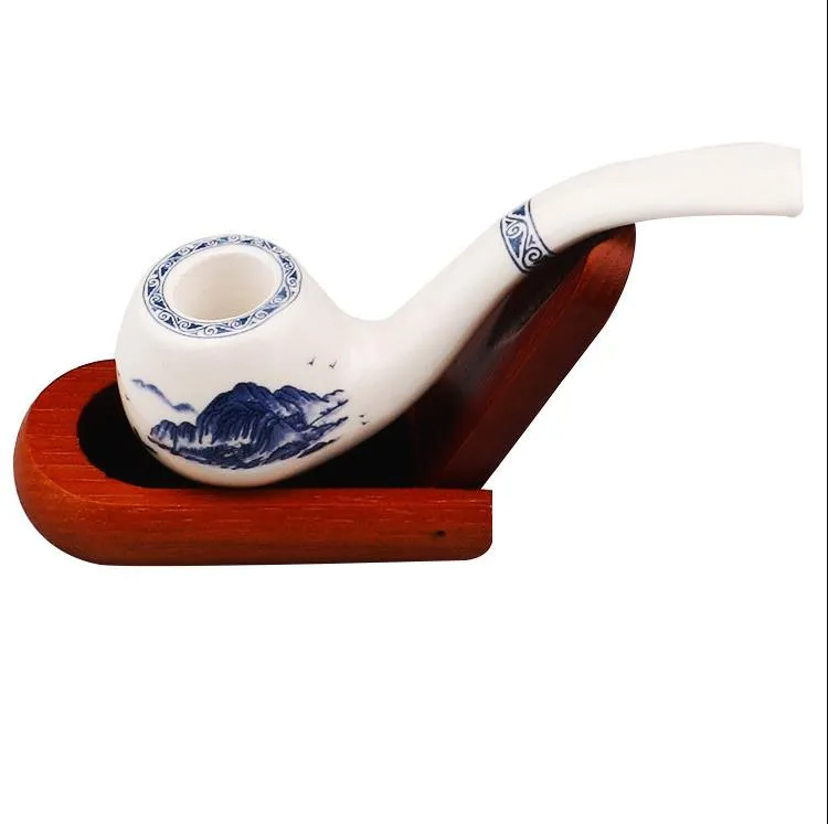 Smoking Pipes 120mm ceramic pipe with hollow design, lightweight and non hot ceramic pipe