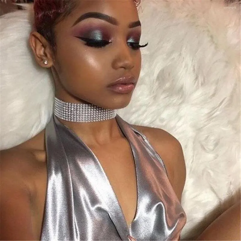 Diamante choker and earrings best sale