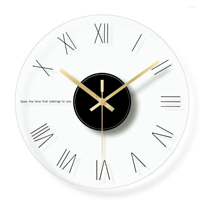 Настенные часы простые домашние живые ромм декор часы Glass Digital Watch Mute Quartz Hanging Modern Design Coremer