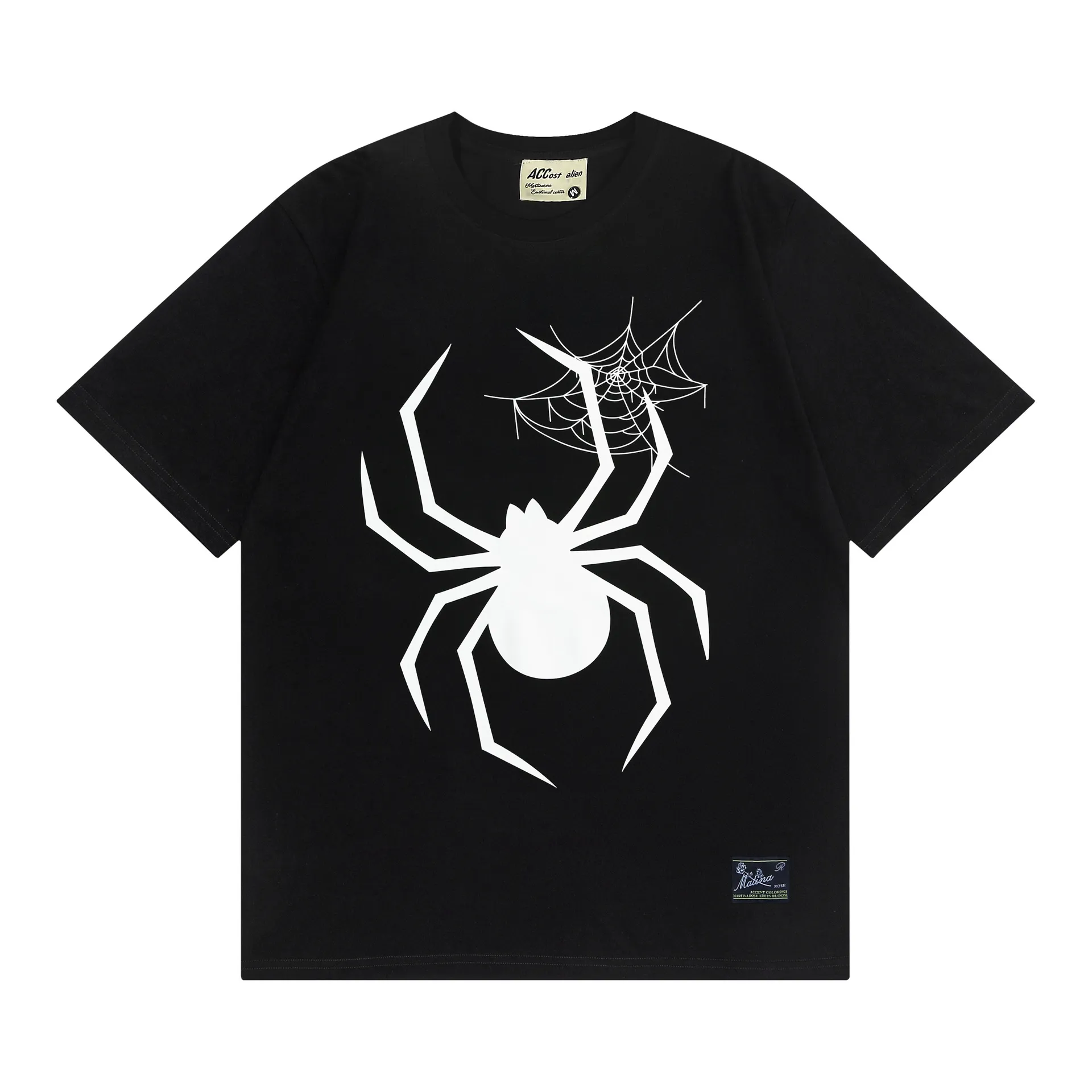 Hip Hop Tshirt Y2K Harajuku Örümcek Web Grafik Baskı Sokak Giyim T-Shirt Moda Punk Gotik Rock Tee Hipster Gevşek Üst Çift