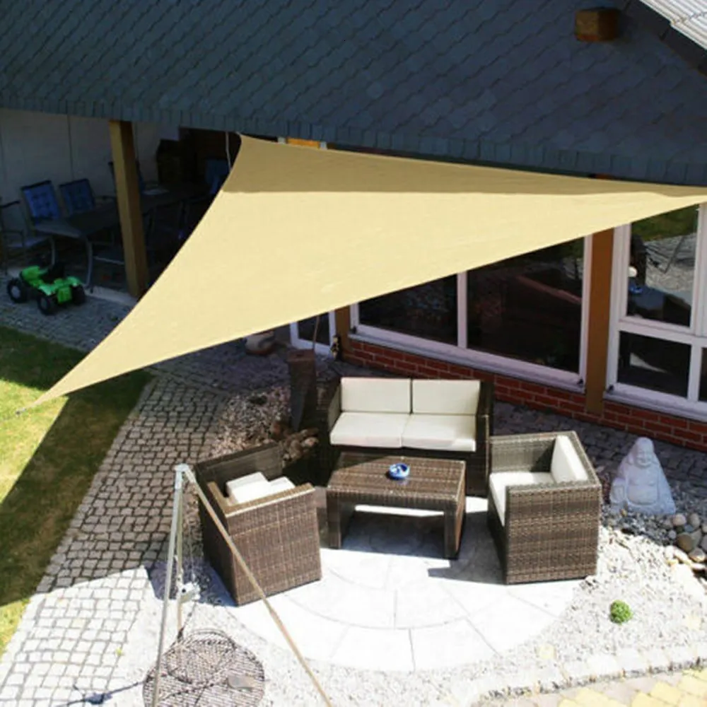 Spinnaker impermeabile beige, vela da giardino 5x5x7 m, parasole