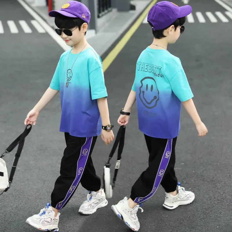 Summer Casual Outfit For Boys And Girls T Shirt And Pants Set, Sizes 6 12  Years, Casual Clothing For Kids Tracksuit 230510 From Youngstore07, $15.2