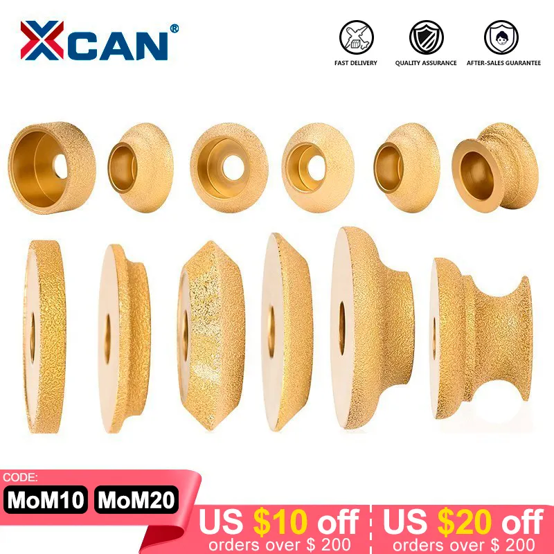 Finishing Products XCAN Dry Vacuum Brazed Diamond Grinding Wheel Edge Profile Disc for Angle Grinder Bore 20mm Diameter 3inch/75mm 230511