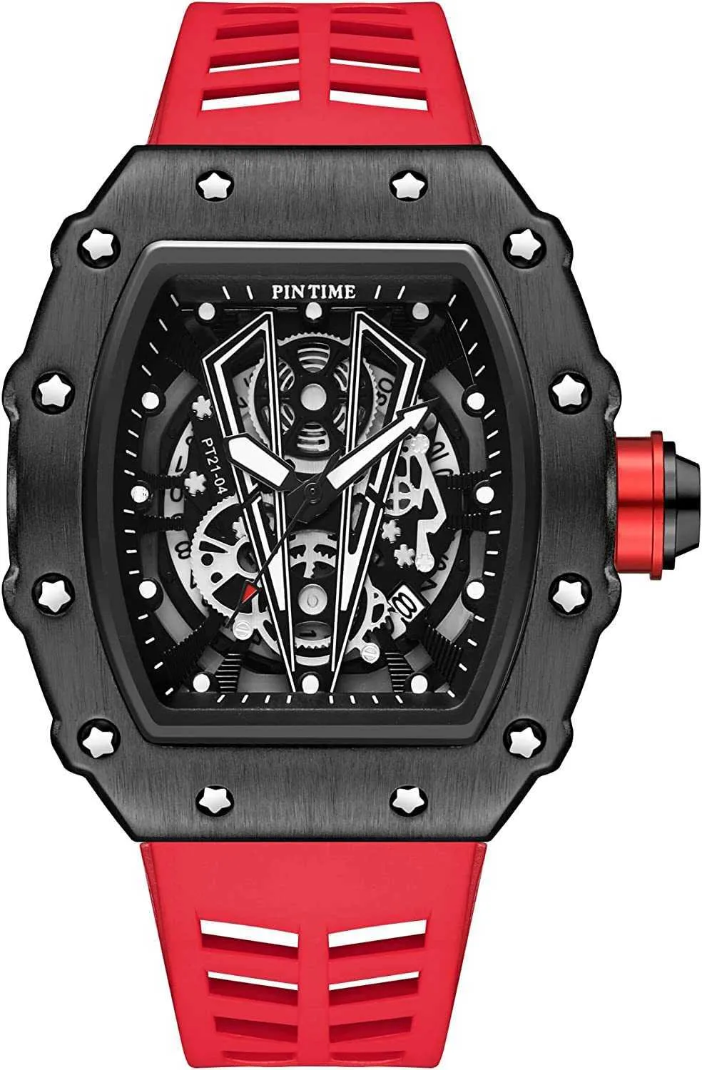 Professionell Super Mechanical Chronograph Wrist Watches RM50-03 Men's Sports Fashion Punk Tonneau Sport för affärsdatum handledsdesigner Fantastisk hög kvalitet