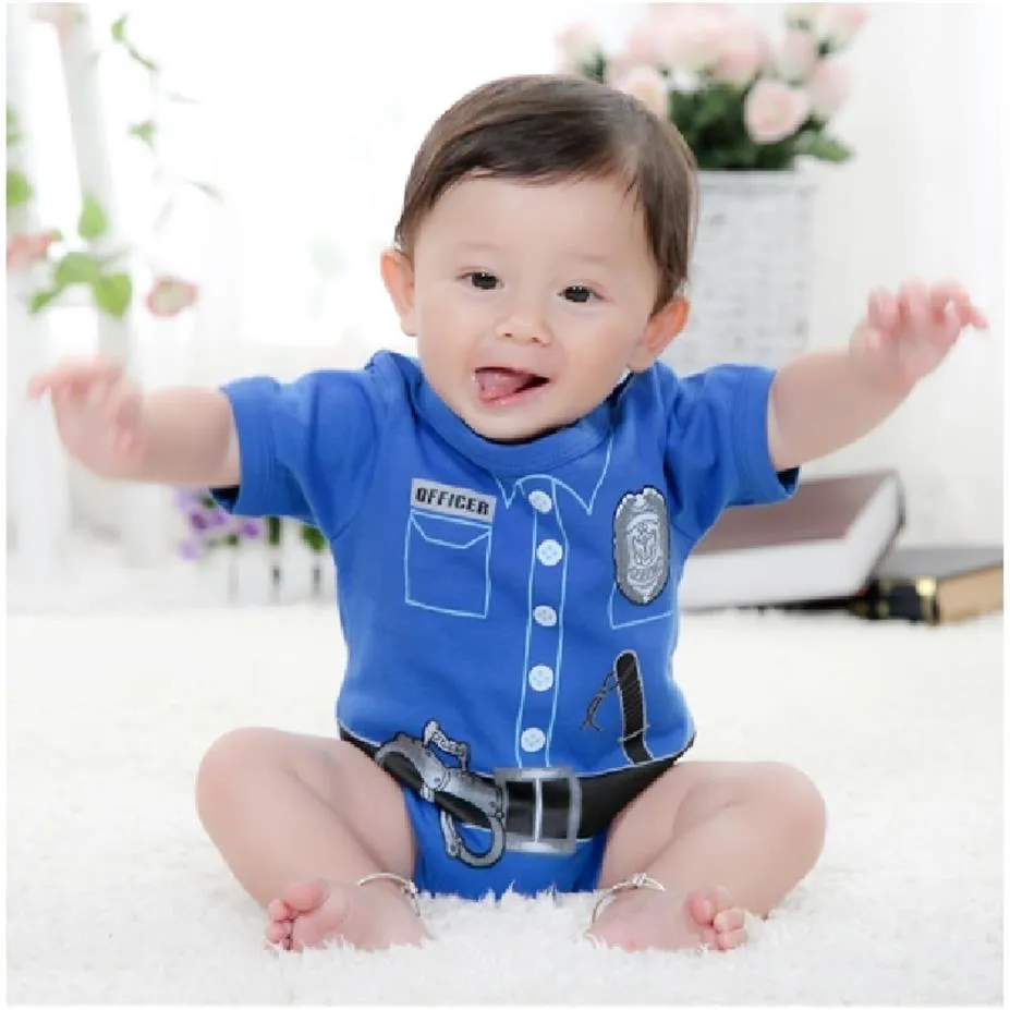 Tutine estive per neonati body per neonati Police baby boy vestiti tuta ropa de bebe 210413250f