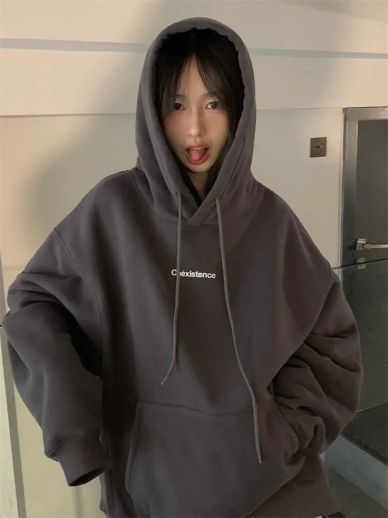 Dark gray hoodie women's new arrivals