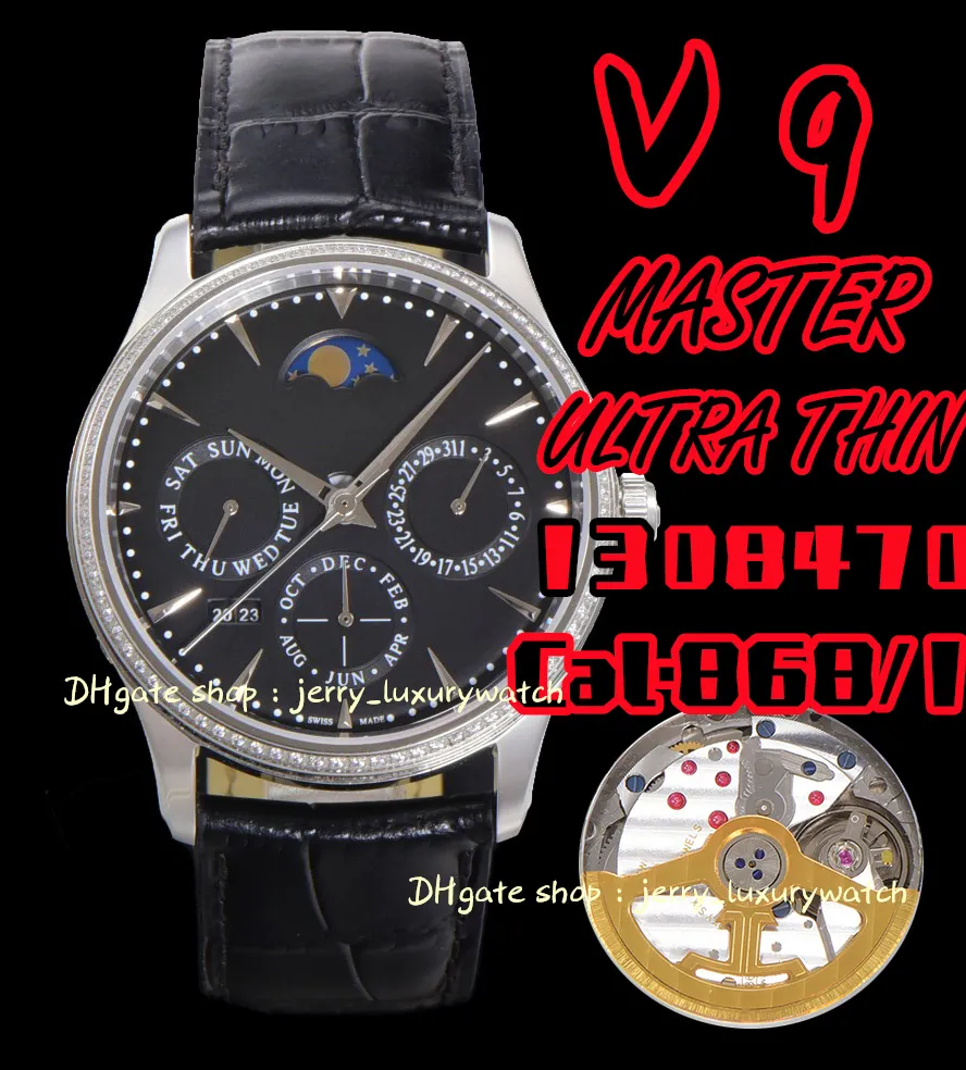 V9 JL Watch Luxury Men's 1308470 million calendar 39mm, 868 mechanical movement, date month Week year