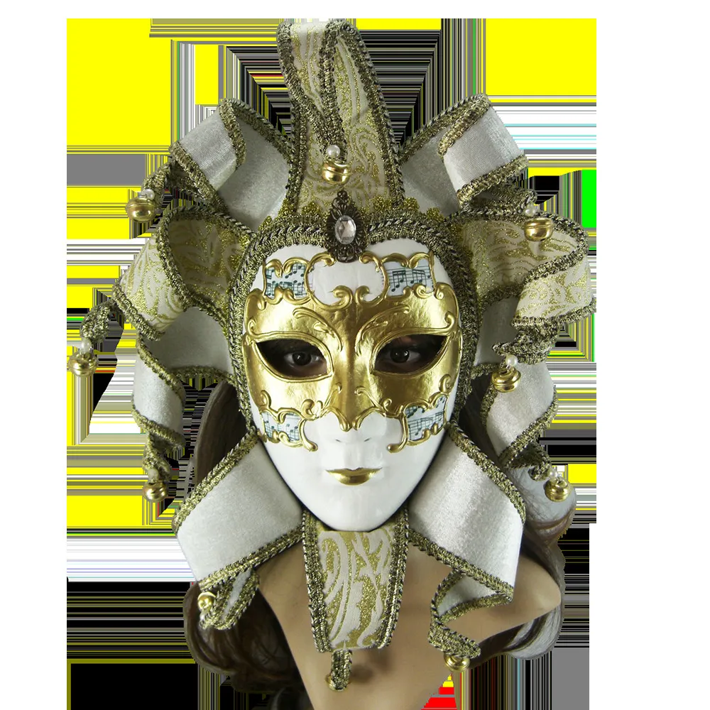 Venetian Masks - Silver Carnival - Full Face Mask - VENETIAN MASKS  MASQUERADE CARNIVAL MASKS