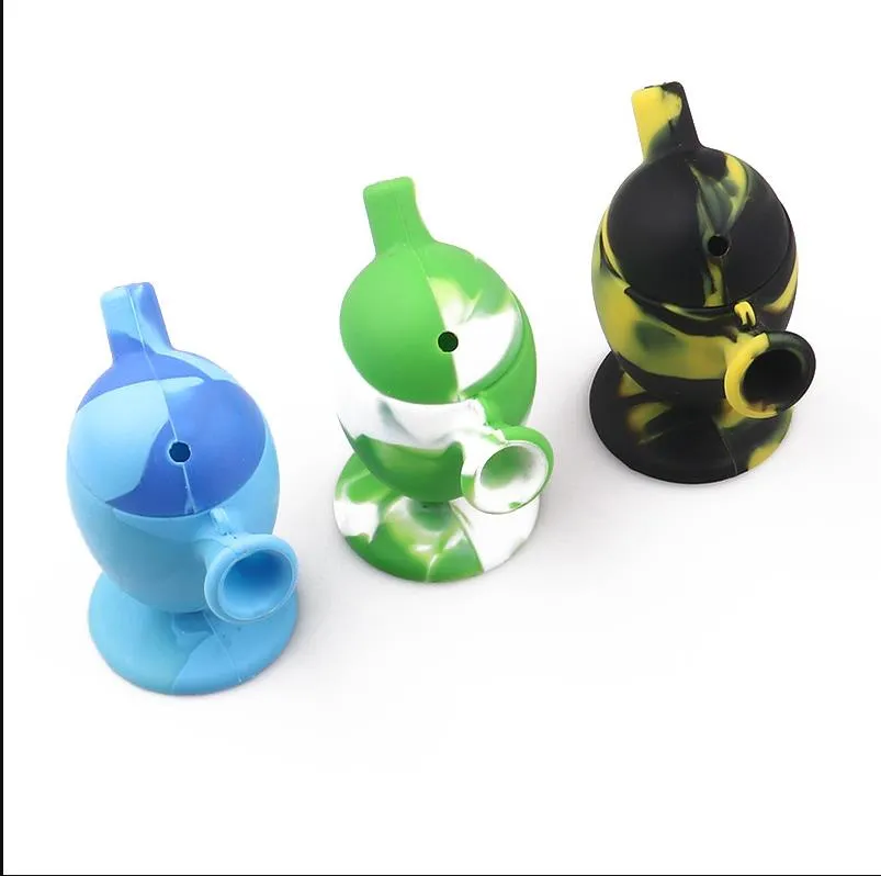 Fumer Pipes 40mm Eau Fumée Bouteille Mini Multicolore Silicone Fumée Pistolet