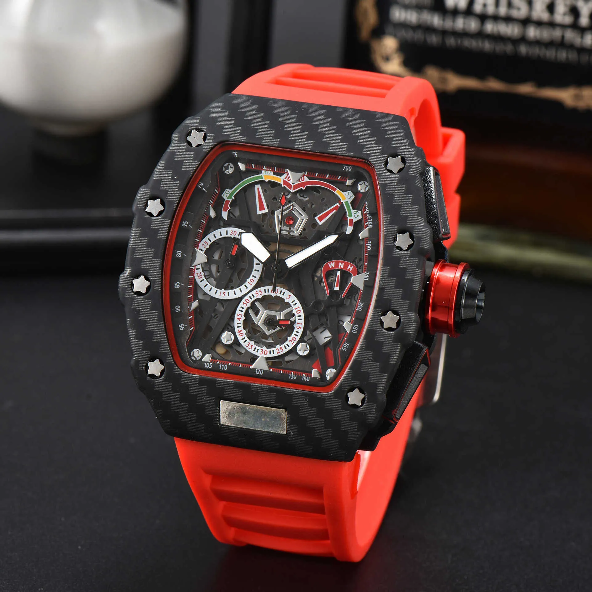 Super Mechanical Chronograph Wrist Watches RM50-03 New Hollow Men's Personalized Waterproof Glow Designer Amazing High Quality 4P