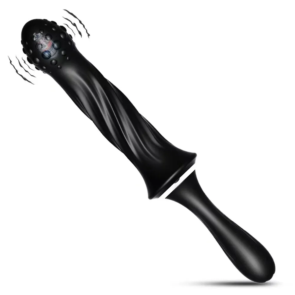 Handheld Dildo Vibrator Powerful G-spot Stimulator Butt Plug Clitoral Massager Vibrating Anal Plug Adult Sex Toys for Couple