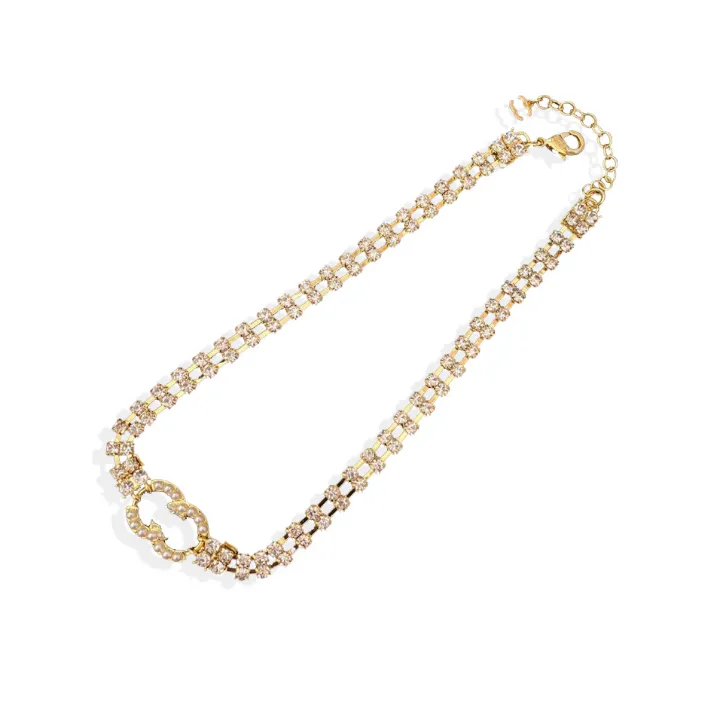 T gg halsband smycken hänge halsband mode kärlek diamant bokstavs halsband klassisk designkedja halsband 2023 varumärke smycken hög kvalitet chok