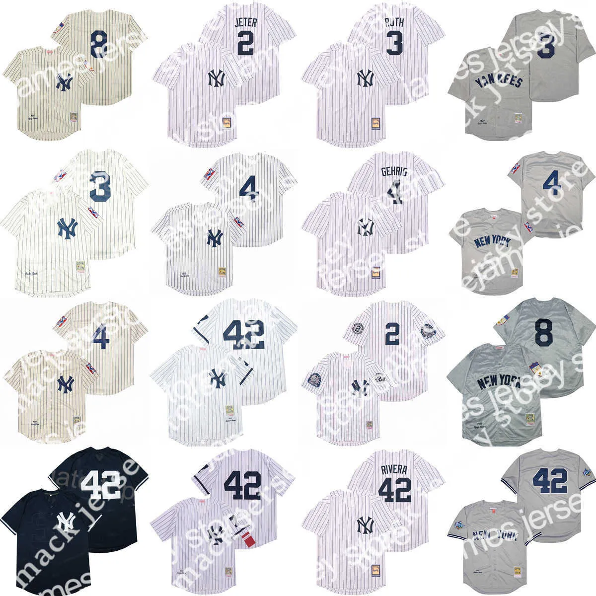 24 Retro 1995 1998 Klasik Beyzbol 42 Mariano Rivera Jersey 8 Yogi Berra 23 Don Mattingly 3 Babe Ruth 4 Lou Gehrig 2 Derek Jeter Stitched Cool