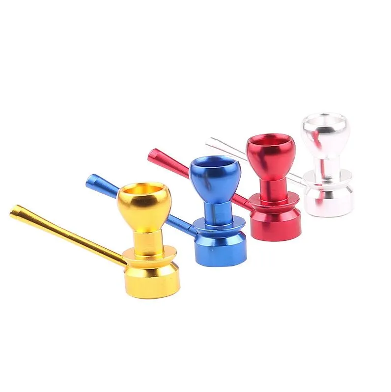 Smoking Pipes 57mm metal creative hourglass pipe, environmentally friendly aluminum detachable cigarette holder