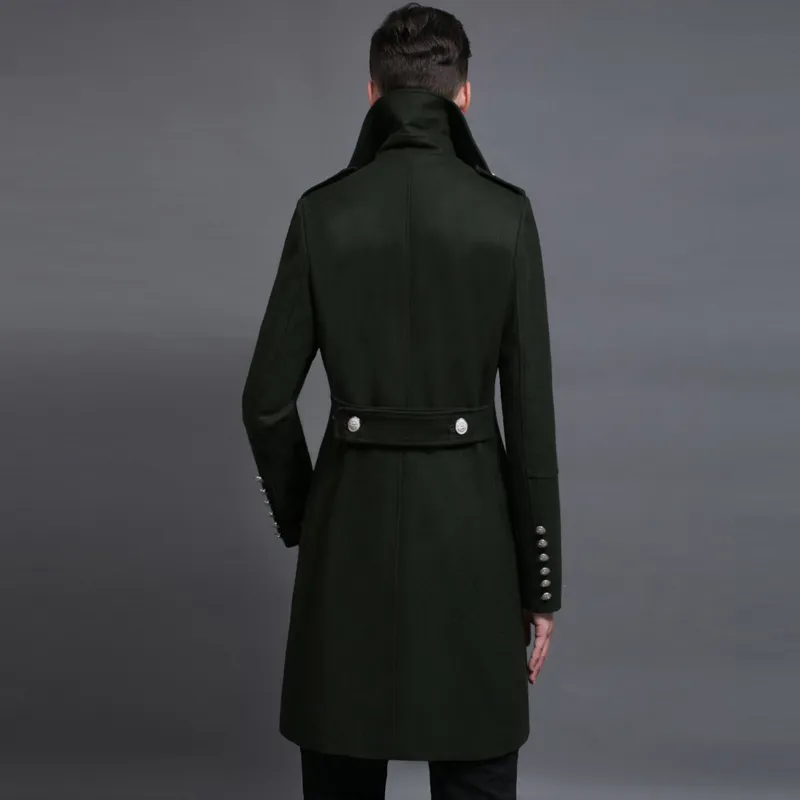 Mens military coat long new arrivals