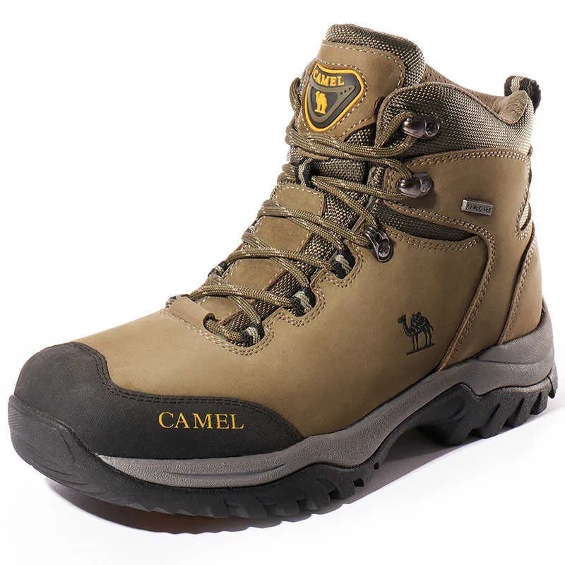 Obuwie turystyczne Goldincamel Homens Mulheres Caminhada Ao Livre Impermevel Antirapante Trekking Botas Couro Genuno P230511