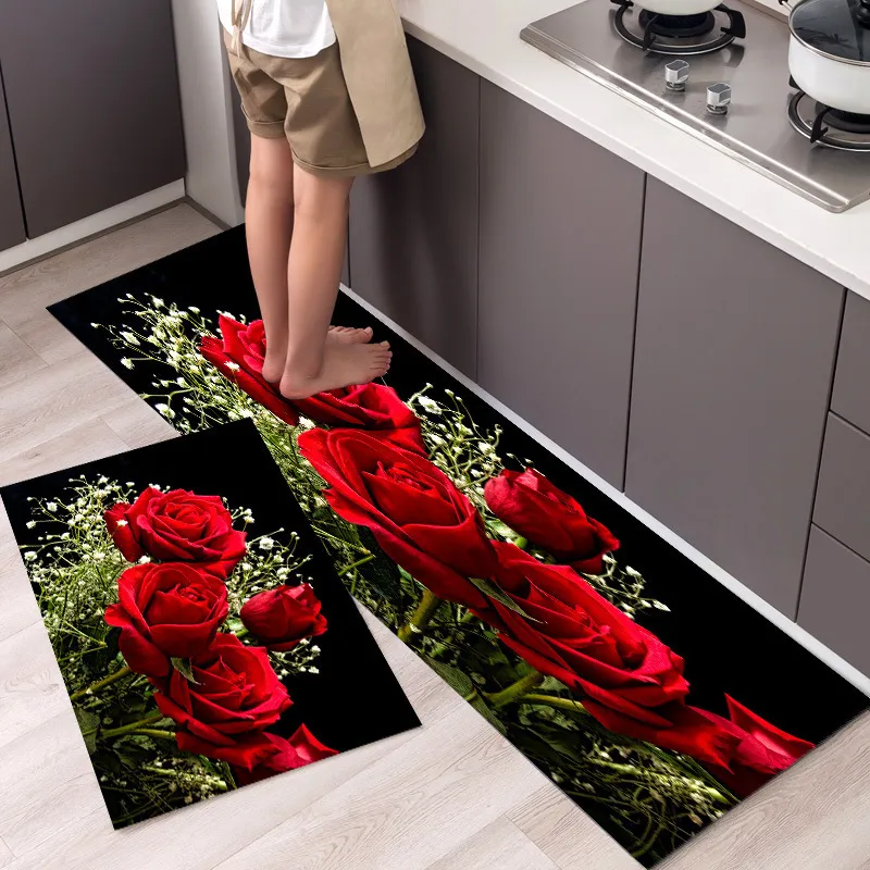 Tapis Long Cuisine Tapis pour Sol Entrée Maison Paillasson Chambre Salon Décor Tapis De Chevet Couloir Balcon Salle De Bains Tapis Antidérapant 230511