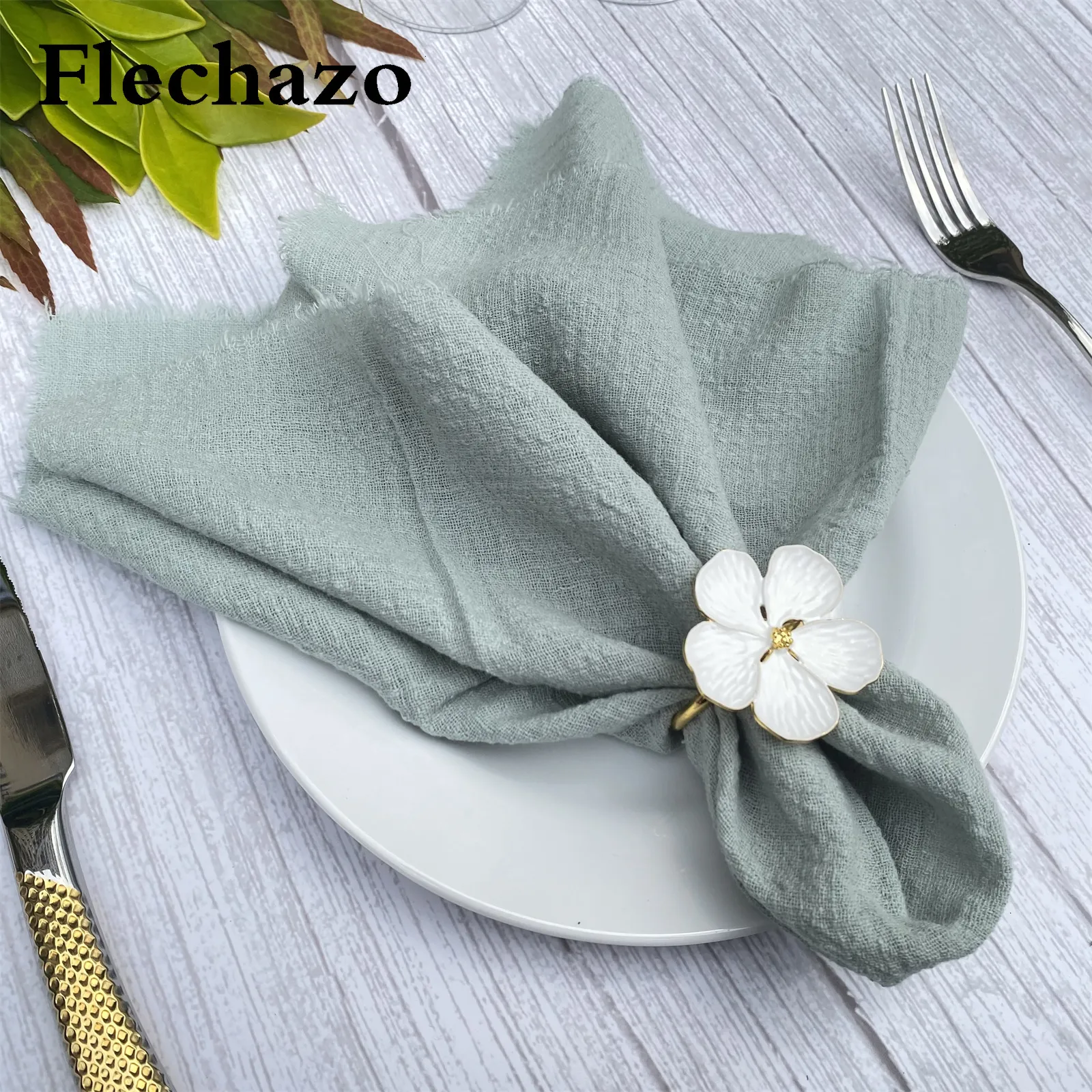 Tovagliolo da tavola 10 pezzi Tovaglioli di stoffa Lino Decorazione di nozze Cucina Casa Sala da pranzo Decor Cotone Tessuto country Garza PARTI DECOR WED Personalizzato 230511