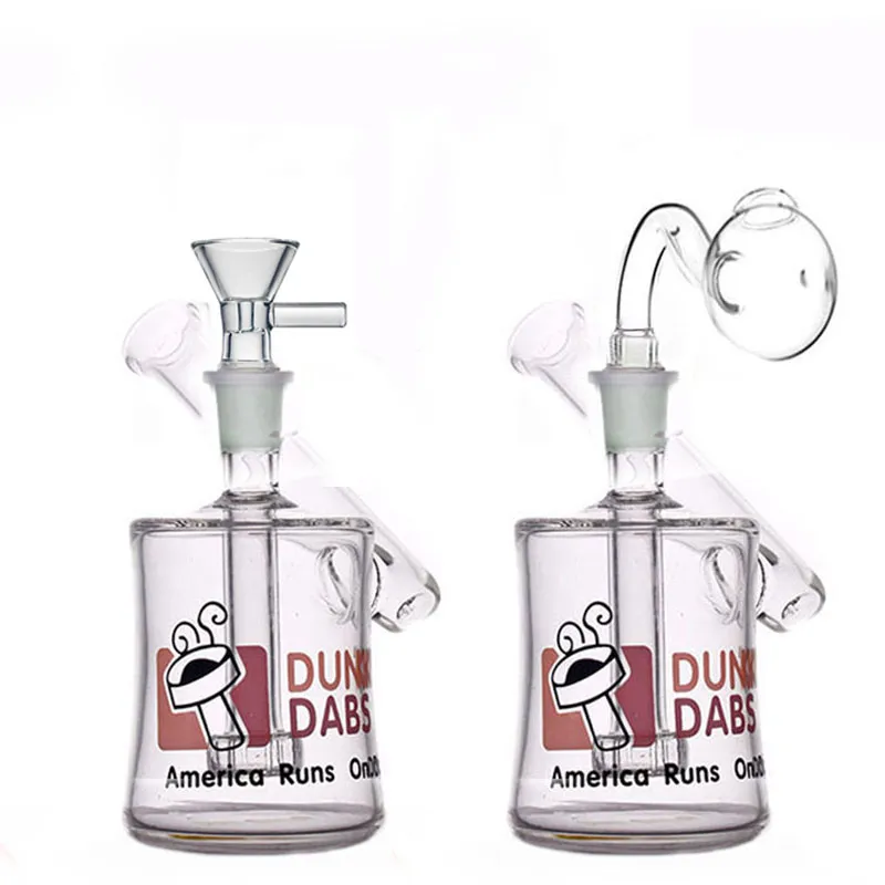 Brûleur à mazout en verre portable Bangs Hookahs Mobius Stereo Matrix Perc Beaker Bongs Bubbler Fumer des tuyaux d'eau Recycler Dab Rigs avec un tuyau de brûleur à mazout en verre mâle de 14 mm