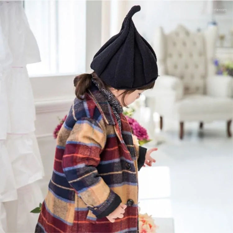 Berretti Cappello invernale in lana calda lavorata a maglia per bambini. Cipolla arricciata Protezione per le orecchie all'aperto Protezione antigelo per mulino a vento per ragazzi e ragazze