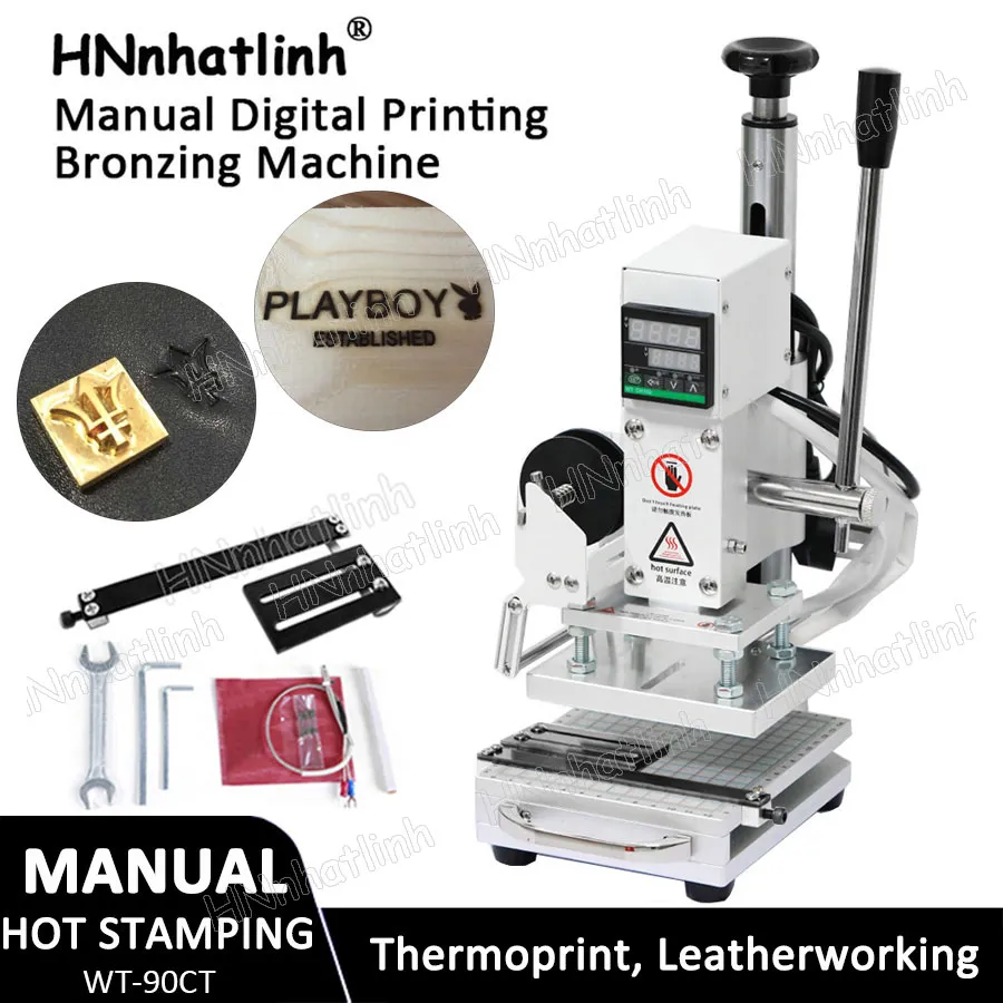 Slajble Workbench Thermal Press Manual Hot Foil Stamping Maszyna Symulator Papier papierowy drewniany pvc karta skórzana ma maszyna do wytłaczania drukarki do skóry