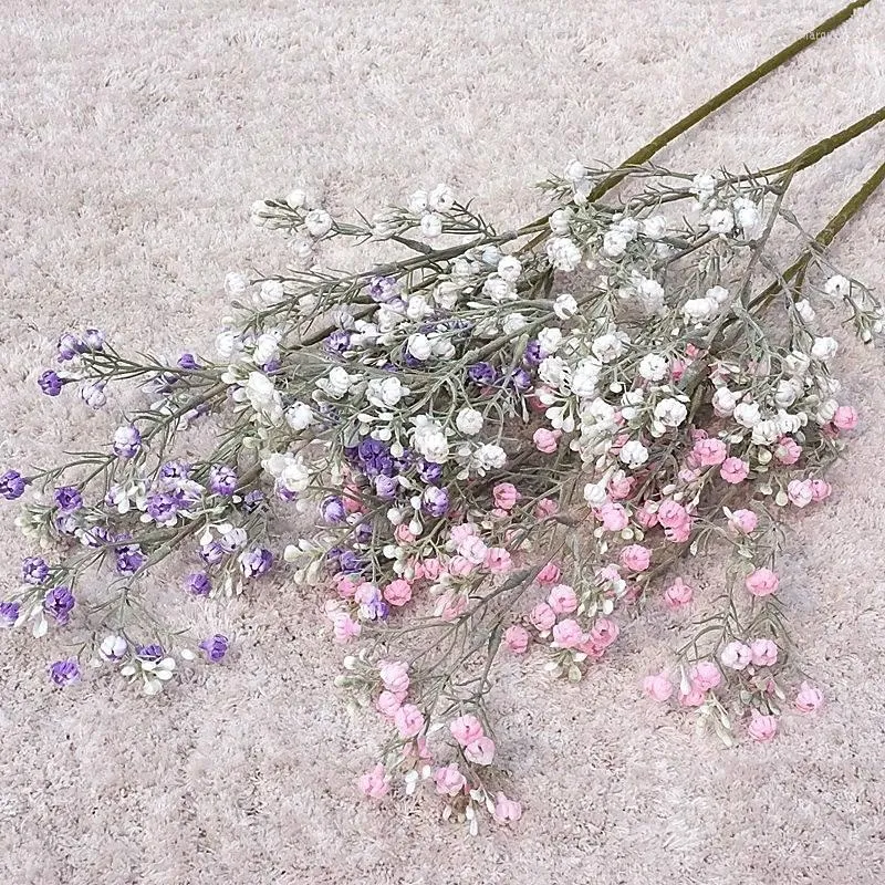 Decorative Flowers Beautiful Big Babysbreath Branch Fake Plant White Artificial Home Decor Fleur Artificielle Decoration Mariage Wreath