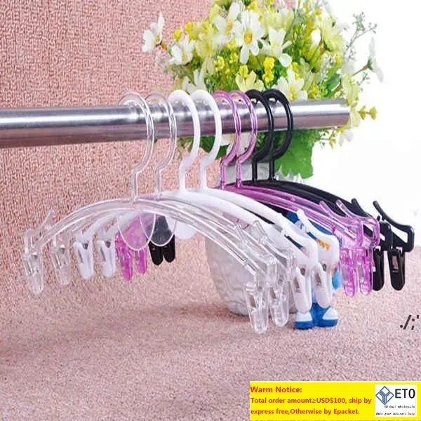 Nieuwe transparante plastic mode panty hanger verdikt bhhangers met clip speciale ondergoed r kledingwinkel