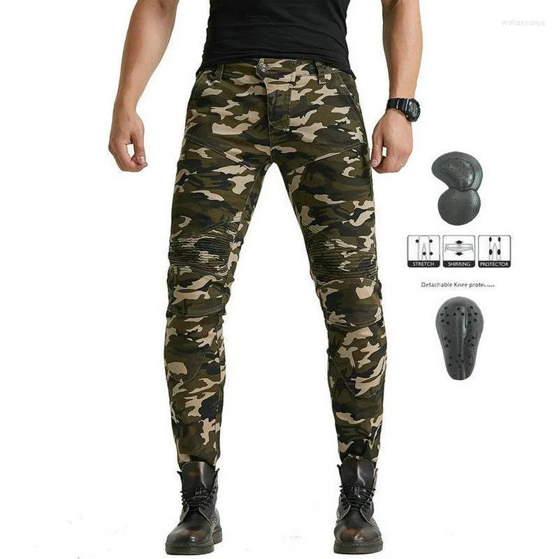 Motorcycle Apparel Riding Camo Pants Volero Little Slim Casual Jeans Knight Protective Cycling Sports Locomotive Trousers Camouflage