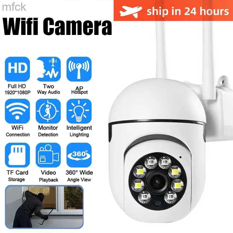 1080P HD WiFi Security Camera Outdoor PTZ IP Camera, 4X Zoom, AI