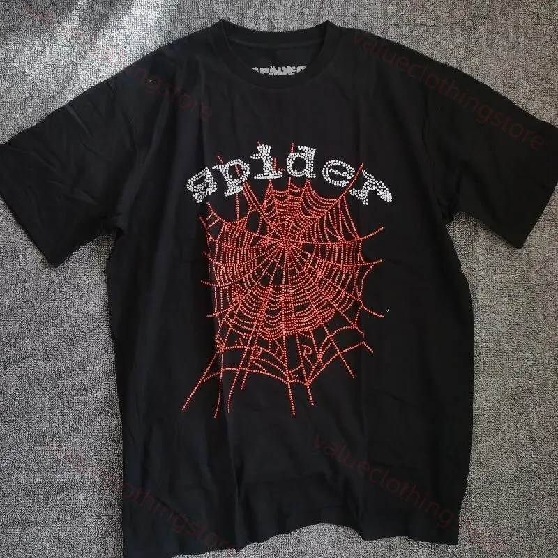 Men T-shirts Pink Young Thug Sp5der 555555 Printed Spider