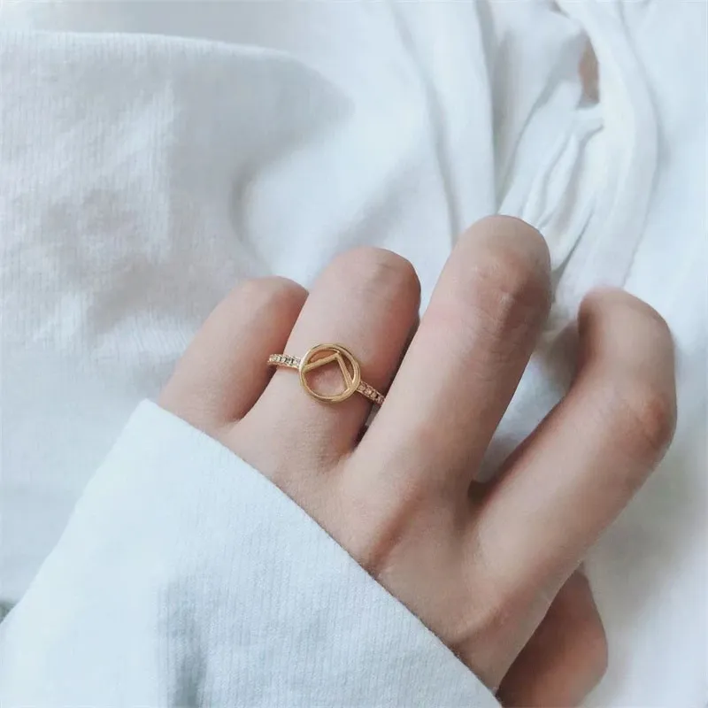 Gold engagement on sale rings with letters