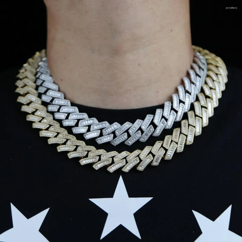 Iced Out Cuban Rapper Necklace Heavy Chunky Diamond Cuban Link Choker ...