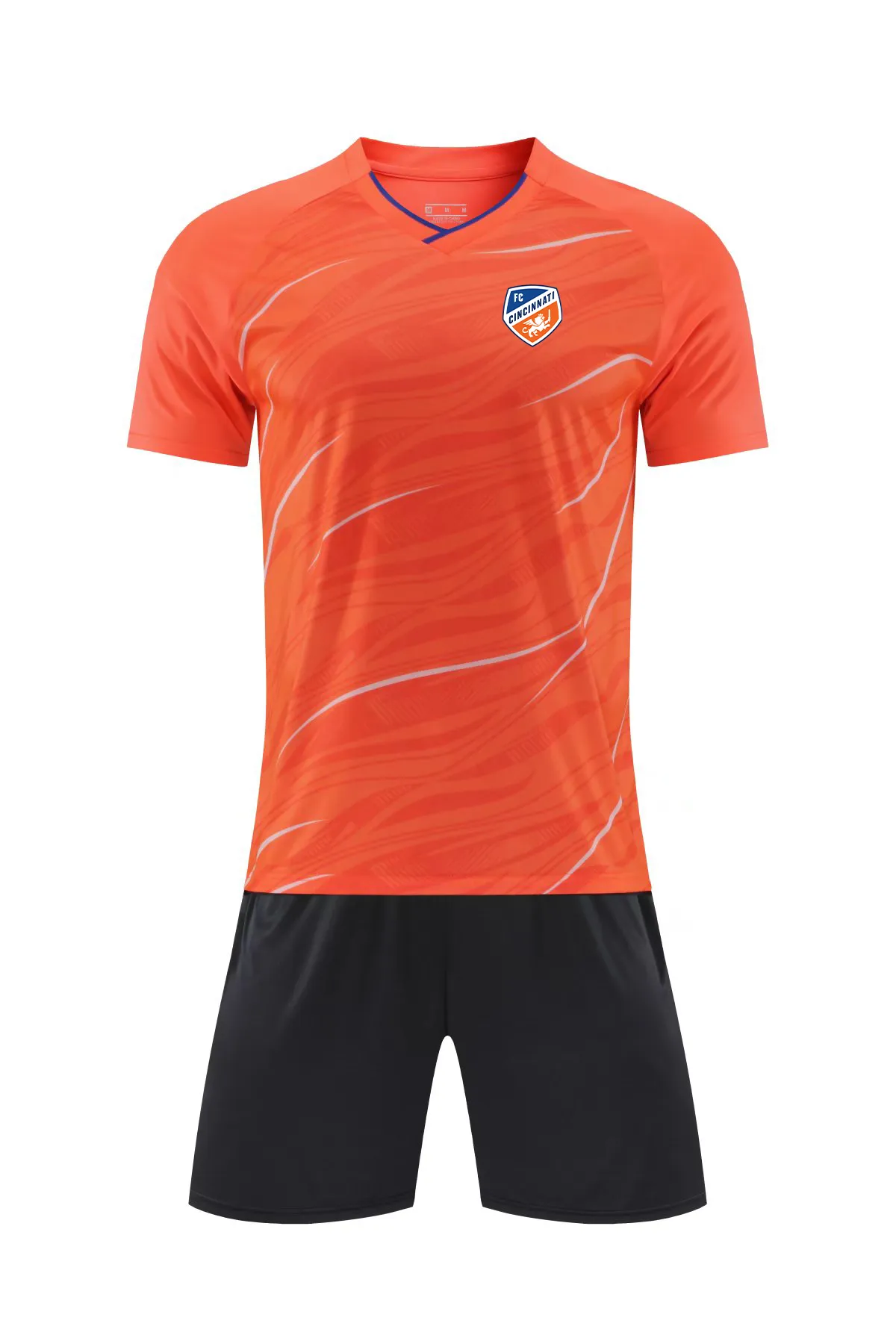 FC Cincinnati Herren Trainingsanzüge Kinder Sommer Freizeit Sport Kurzarm Anzug Outdoor Sport Jogginganzug