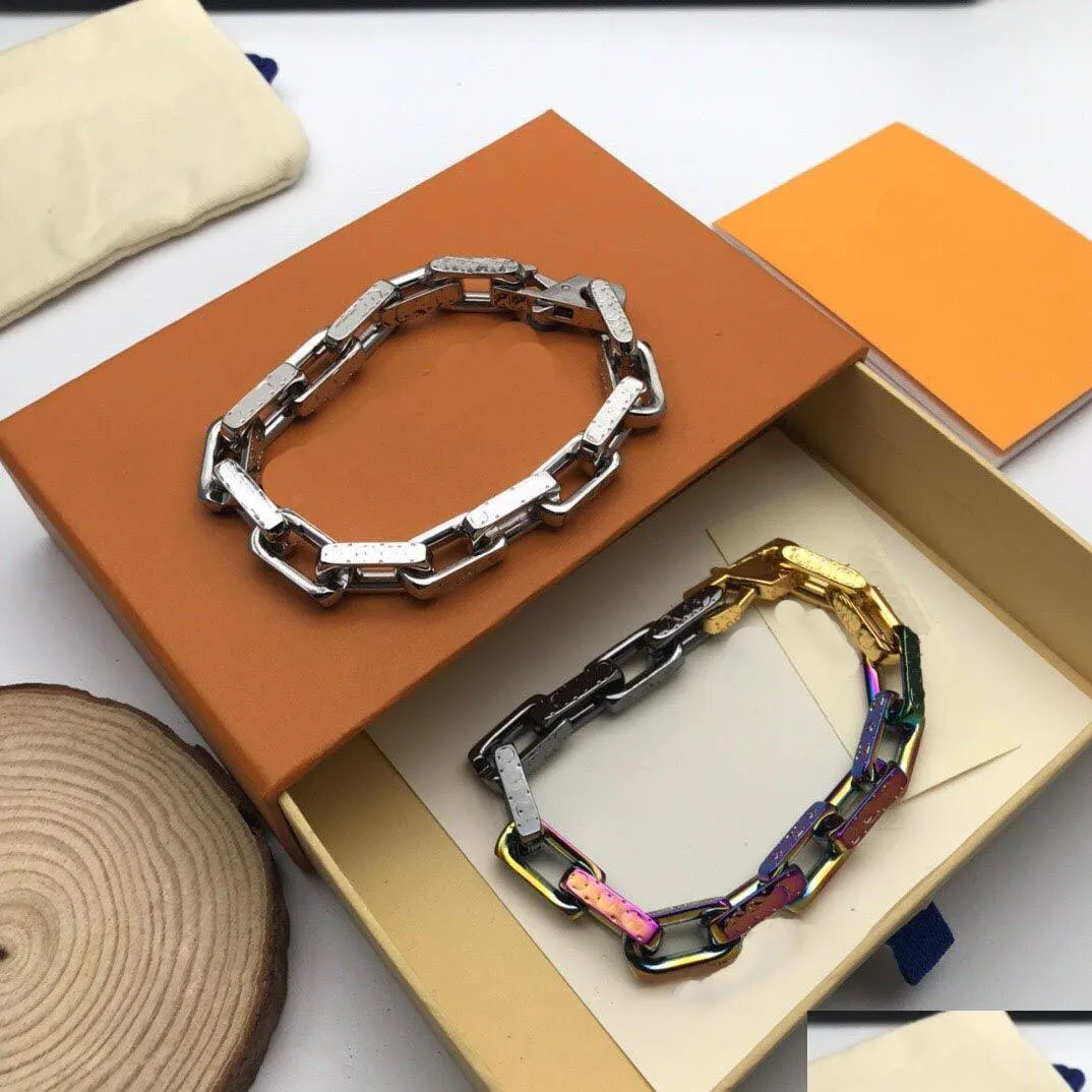 Mankiet luksusowy bransoletka bransoletki mody bransoletki dla mężczyzn designerka biżuteria 3 Model opcjonalnie z dostawą pudełka kanału Dh5jm