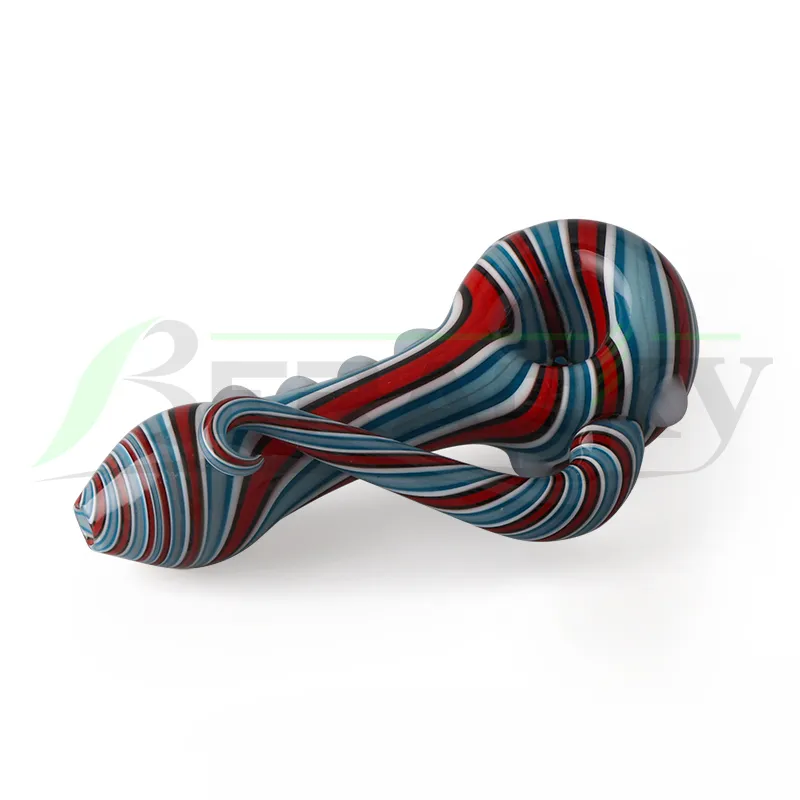 Beracky US Glass Spoon Hand Pipes Smoking Handcrafted 4.3 Inch Heady Glass Pipes Tobacco Bubbler Pipes Mini Dab Rigs Small Hand Pipes For Tobacco Dry Herb
