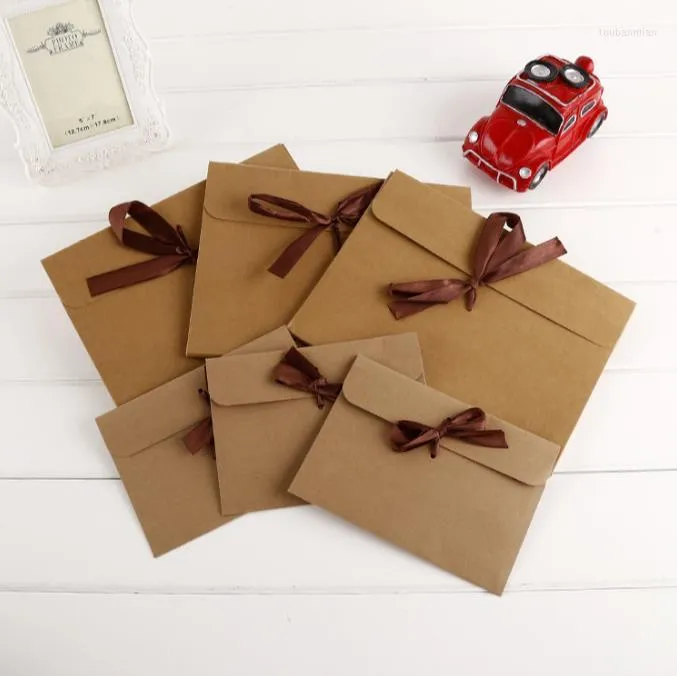 Confezione regalo 200 pezzi S L Carta Kraft Tasca Borsa Fazzoletto Fazzoletto Sciarpa di seta Scatole di imballaggio Busta di carta Scatola nastro all'ingrosso