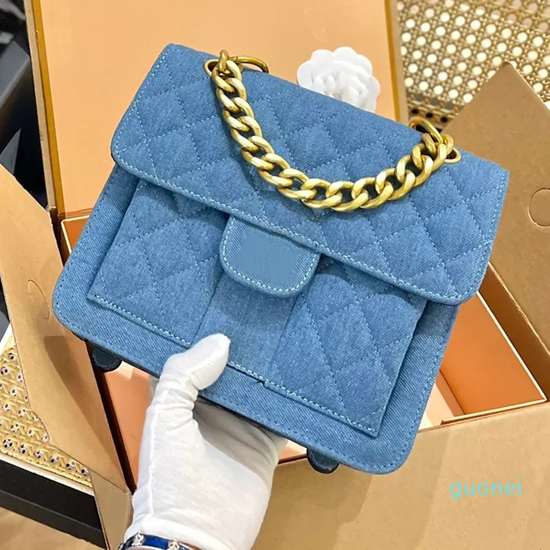 Designer -Fashion femmes sac à dos sac à bandoulière bleu toile cuir sac à main haute qualité femmes mini sac à bandoulière