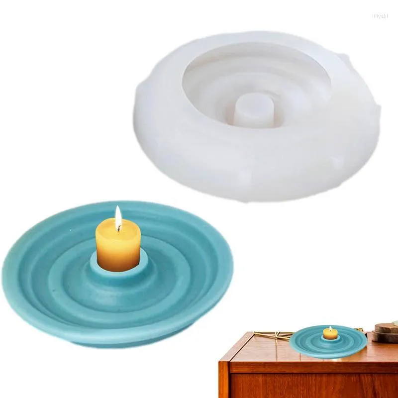 Portavelas, soporte de hormigón, moldes de yeso para velas de cemento reutilizables, molde para joyería DIY