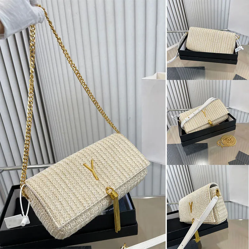 Top-Qualität Original-Tragetaschen Stroh gestrickte Tasche Stickerei Luxurys Designer-Taschen Tote große lässige Einkaufstasche Handtasche Geldbörse Brieftasche Cross Body