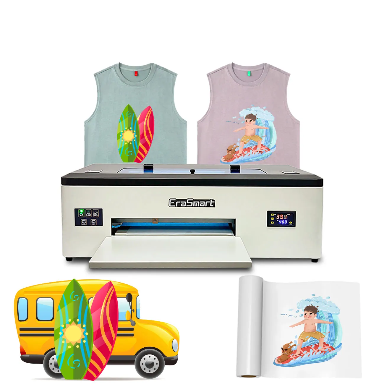 Erasmart A3 Dtf T-Shirts 1390 Printer Machine Dtf Transfer Printer