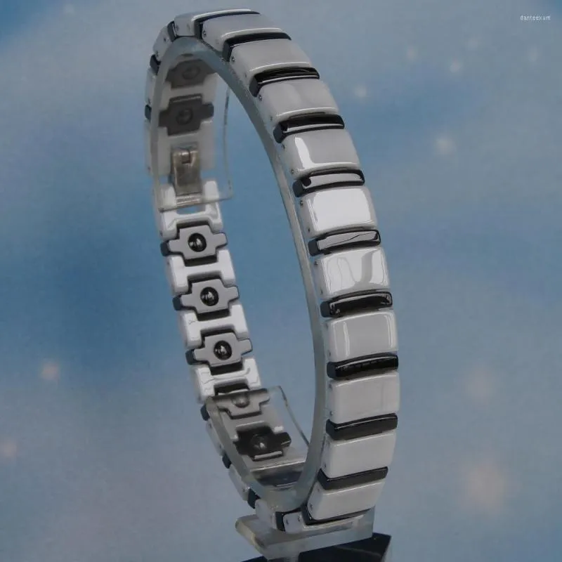 Bracelets à maillons 2 tons blanc noir Design de mode Hi Tech anti-rayures magnétique en céramique 3 couleurs disponibles Bracelets